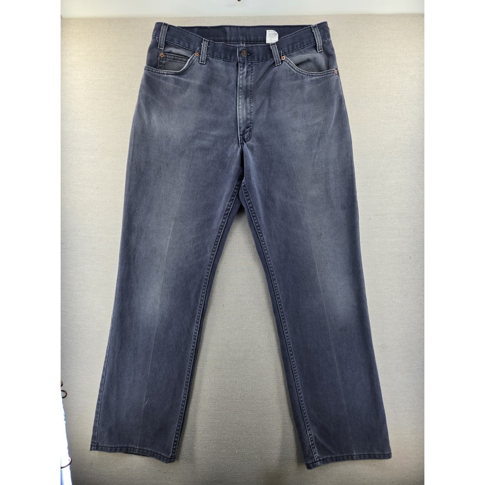 VTG Levis 517 Relaxed Overdyed Navy Blue Jeans 36x34 Fits 34.5x32 Black Gold Tab